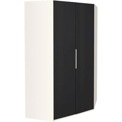 Wimex Level Weiß/Grauglas Eckschrank - Schrank Wimex Level Weiß/Grauglas Eckschrank - Schrank