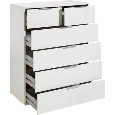 Wimex Easy Weiße Schubladenkommode - Schlafzimmer Möbel Wimex Easy Weiße Schubladenkommode - Schlafzimmer Möbel