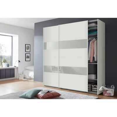 Wimex Altona Kleiderschrank - Weiß/Glas - 225x236x65cm Wimex Altona Kleiderschrank - Weiß/Glas - 225x236x65cm