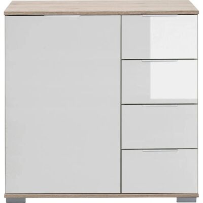 WIMEX Easy Sideboard - 82x83x41 cm - Braun & Weiß Hochglanz WIMEX Easy Sideboard - 82x83x41 cm - Braun & Weiß Hochglanz