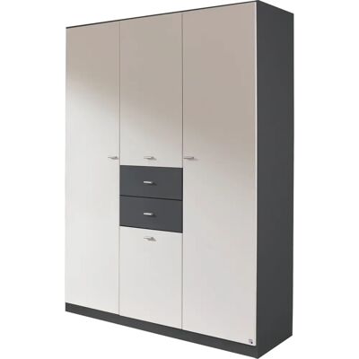 rauch Landsberg Kleiderschrank - 4 Türen, 2 Schubladen, Grau rauch Landsberg Kleiderschrank - 4 Türen, 2 Schubladen, Grau