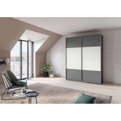 Rauch Quadra Kleiderschrank - Schiebetüren, 181x230cm, Grau Rauch Quadra Kleiderschrank - Schiebetüren, 181x230cm, Grau