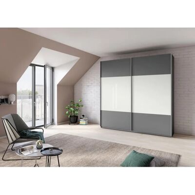 RAUCH Quadra Kleiderschrank - Schiebetüren, 226x230cm, Grau RAUCH Quadra Kleiderschrank - Schiebetüren, 226x230cm, Grau
