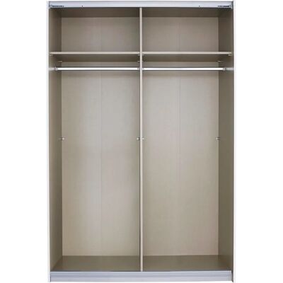 RAUCH Quadra Kleiderschrank - 2 Türen, 2 Böden, Glaselemente RAUCH Quadra Kleiderschrank - 2 Türen, 2 Böden, Glaselemente