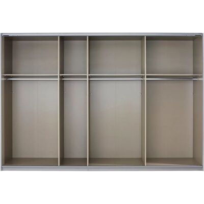 RAUCH Quadra Schiebetürenschrank - 3-türig, Glaselement, Made in Germany RAUCH Quadra Schiebetürenschrank - 3-türig, Glaselement, Made in Germany