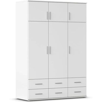Rauch Kemi Kleiderschrank - Weiß, 6-türig, Verstellbarer Stauraum Rauch Kemi Kleiderschrank - Weiß, 6-türig, Verstellbarer Stauraum