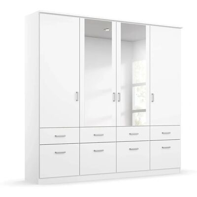 Kleiderschrank Bremen mit Spiegel - 4 Türen, 181cm Breit Kleiderschrank Bremen mit Spiegel - 4 Türen, 181cm Breit