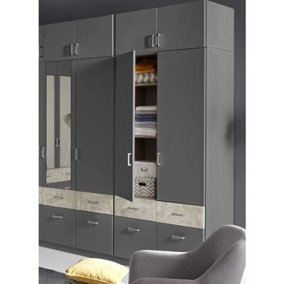 Kleiderschrank BREMEN von Rauch - Grau Metallic, 2-türig, Ohne Spiegel Kleiderschrank BREMEN von Rauch - Grau Metallic, 2-türig, Ohne Spiegel