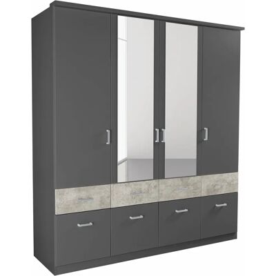 rauch BLUE Bremen Kleiderschrank mit Spiegel - Kleiderschrank rauch BLUE Bremen Kleiderschrank mit Spiegel - Kleiderschrank