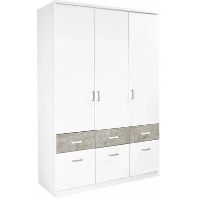 rauch Bremen Kleiderschrank - 3-türig, Weiß, 136cm breit rauch Bremen Kleiderschrank - 3-türig, Weiß, 136cm breit