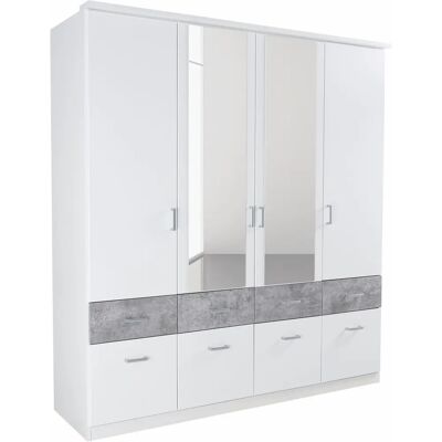 RAUCH Bremen Kleiderschrank mit Spiegel - 4-türig RAUCH Bremen Kleiderschrank mit Spiegel - 4-türig