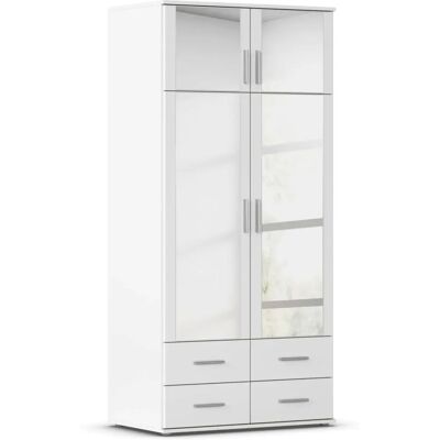 RAUCH Kemi Kleiderschrank - 4-türig Weiß mit Spiegel RAUCH Kemi Kleiderschrank - 4-türig Weiß mit Spiegel