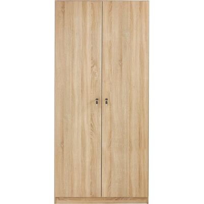 RAUCH Bergheim Kleiderschrank - 2 Türen, Hell Struktureiche, 92cm Breite RAUCH Bergheim Kleiderschrank - 2 Türen, Hell Struktureiche, 92cm Breite