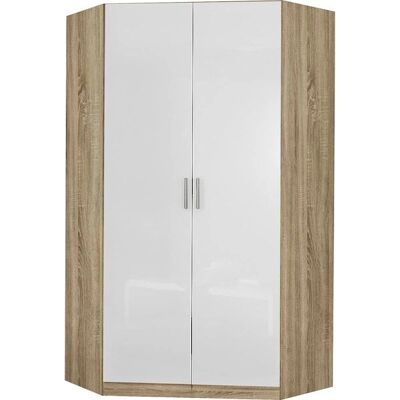 RAUCH Celle Eckschrank - Hochglanz Weiß - Kleiderschrank RAUCH Celle Eckschrank - Hochglanz Weiß - Kleiderschrank