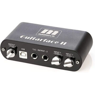 Miditech GuitarFace II Plata - Interfaz de audio para guitarra y micrófono Miditech GuitarFace II Plata - Interfaz de audio para guitarra y micrófono
