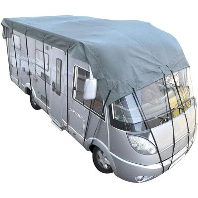 Cartrend Couverture pour caravanes - 7.5x3m Gris Résistant aux UV et Imperméable Cartrend Couverture pour caravanes - 7.5x3m Gris Résistant aux UV et Imperméable