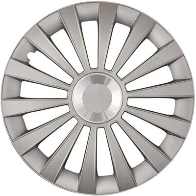 Cartrend Meridian Ensemble de capuchons de roue de 15 pouces avec anneau chromé Cartrend Meridian Ensemble de capuchons de roue de 15 pouces avec anneau chromé