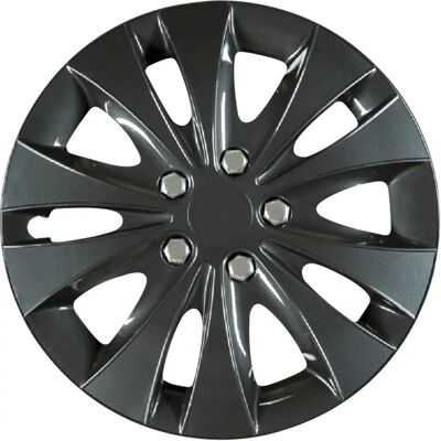 Cartrend Storm 14 coques de roue noires - couvre-roues Cartrend Storm 14 coques de roue noires - couvre-roues