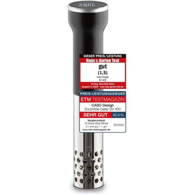 Caso 1310 SV400 Bâton Sous Vide - Compact, 25-90°C, IPX7 Caso 1310 SV400 Bâton Sous Vide - Compact, 25-90°C, IPX7