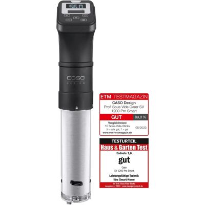 CASO Design SV 1200 Pro Smart Cuiseur Sous Vide - Contrôle Précis - Publicité CASO Design SV 1200 Pro Smart Cuiseur Sous Vide - Contrôle Précis - Publicité