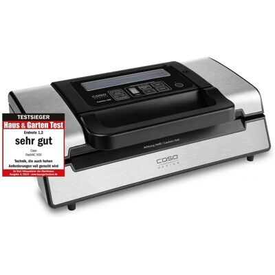 Seladora a Vácuo Caso FastVac 500 - Profissional, Preto, Prata Seladora a Vácuo Caso FastVac 500 - Profissional, Preto, Prata