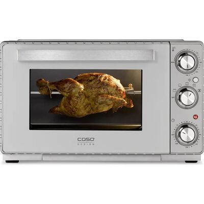 CASO Silber Mini-Backofen - 5-in-1 Umluft & Drehspieß CASO Silber Mini-Backofen - 5-in-1 Umluft & Drehspieß