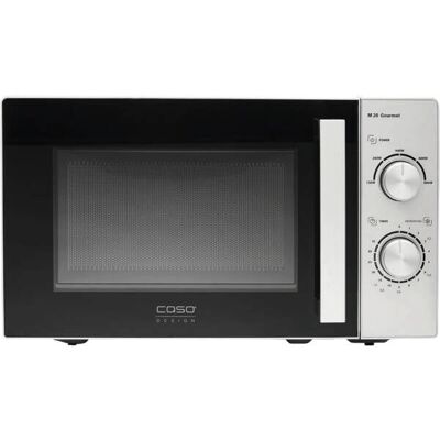 Caso M20 Mikrowelle - 20L, Silber/Schwarz - Tischgerät 800W Caso M20 Mikrowelle - 20L, Silber/Schwarz - Tischgerät 800W
