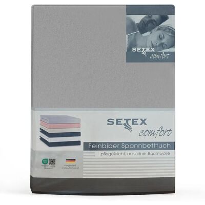 SETEX Feinbiber Spannbettlaken - Langlebig, Weich, 180x200cm SETEX Feinbiber Spannbettlaken - Langlebig, Weich, 180x200cm