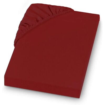 Lenzuolo con elastico SETEX REFIBRA Feinbiber - Cotone-Lyocell, Rosso scuro - Biancheria Lenzuolo con elastico SETEX REFIBRA Feinbiber - Cotone-Lyocell, Rosso scuro - Biancheria