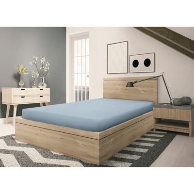 SETEX GOTS Feinbiber Spannbettlaken - 100x200cm - Hellblau - Fitted Sheet SETEX GOTS Feinbiber Spannbettlaken - 100x200cm - Hellblau - Fitted Sheet