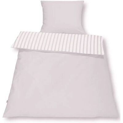 SETEX Baumwoll Streifen Wendebettwäsche - Bett & Kissen 135x200/80cm SETEX Baumwoll Streifen Wendebettwäsche - Bett & Kissen 135x200/80cm