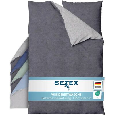 Série de linge de lit réversible SETEX - 155x220cm, 80x80cm - Linge de lit Série de linge de lit réversible SETEX - 155x220cm, 80x80cm - Linge de lit