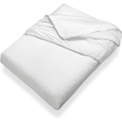 Protège-matelas SETEX Kalmuck - Blanc - 200x200cm - Coton respirant - Publicité Protège-matelas SETEX Kalmuck - Blanc - 200x200cm - Coton respirant - Publicité