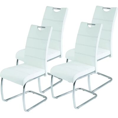 Hela FLORA Weiße Set 4 Moderne Stühle - Freischwinger Hela FLORA Weiße Set 4 Moderne Stühle - Freischwinger