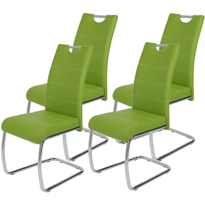 Hela FLORA 4er Set Grüne Microfaser Esszimmerstühle - Esszimmerstuhl Hela FLORA 4er Set Grüne Microfaser Esszimmerstühle - Esszimmerstuhl