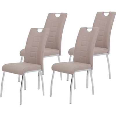 Hella Kunstleder Cappuccino 4er Set Polsterstühle Hella Kunstleder Cappuccino 4er Set Polsterstühle