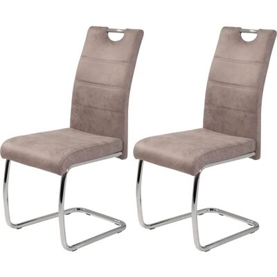 Hela Flora Freischwinger - Vintage Beige Microfaser - 120kg Hela Flora Freischwinger - Vintage Beige Microfaser - 120kg
