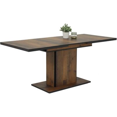 HELA Ariana Oldwood/Schwarz Rechteckiger Esstisch - Tisch HELA Ariana Oldwood/Schwarz Rechteckiger Esstisch - Tisch