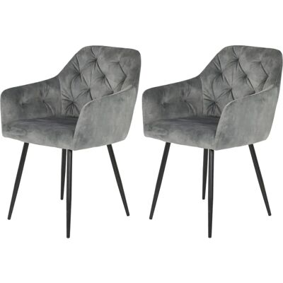 Hela Vintage Fluwelen Armstoelen Set - Max. 120kg Hela Vintage Fluwelen Armstoelen Set - Max. 120kg