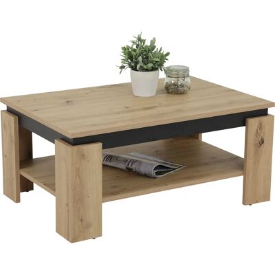 HELA TIM Rechteckiger Couchtisch - Braun - 90x40x60 cm HELA TIM Rechteckiger Couchtisch - Braun - 90x40x60 cm