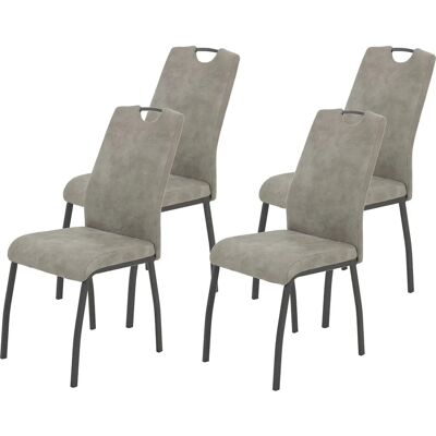 HELA ELIF Vintage Grau Esszimmerstuhl-Set - Stuhl HELA ELIF Vintage Grau Esszimmerstuhl-Set - Stuhl