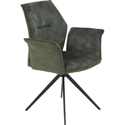 Hela Susanne Vintage Groen Swivel Eetkamerstoel - Eetkamerstoel Hela Susanne Vintage Groen Swivel Eetkamerstoel - Eetkamerstoel