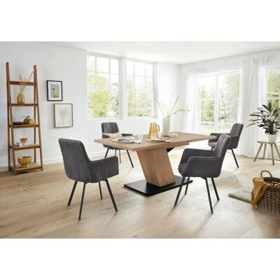 Hela GESA Essgruppe - Ausziehbarer Tisch, 4 Stühle, Grau Hela GESA Essgruppe - Ausziehbarer Tisch, 4 Stühle, Grau