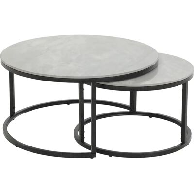 Hela LUIS Grau Runder Couchtisch - Couchtisch Hela LUIS Grau Runder Couchtisch - Couchtisch