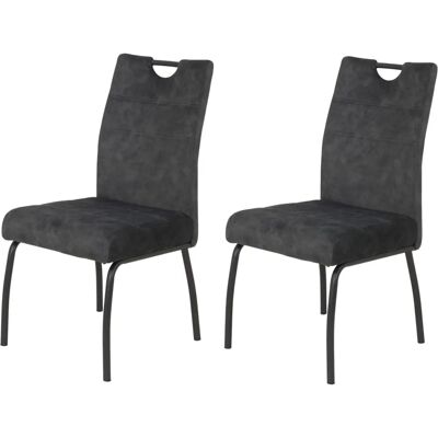 Hela Evelyn Vintage Anthrazit 2 Stühle - Stuhlset Hela Evelyn Vintage Anthrazit 2 Stühle - Stuhlset