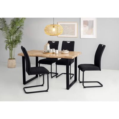 Hela GISELLE Essgruppe - Metall, Braun, 4 Stühle Hela GISELLE Essgruppe - Metall, Braun, 4 Stühle