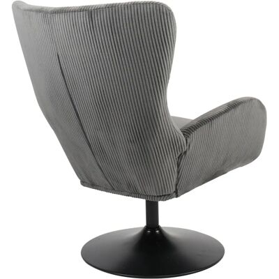 HELALoungesessel SAMOS - Lounge Chair - Dunkelgrau - Microfaser Breitcord HELALoungesessel SAMOS - Lounge Chair - Dunkelgrau - Microfaser Breitcord