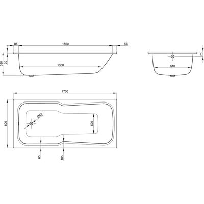 Bette Bañera Rectangular 3760 - Baño Bette Bañera Rectangular 3760 - Baño