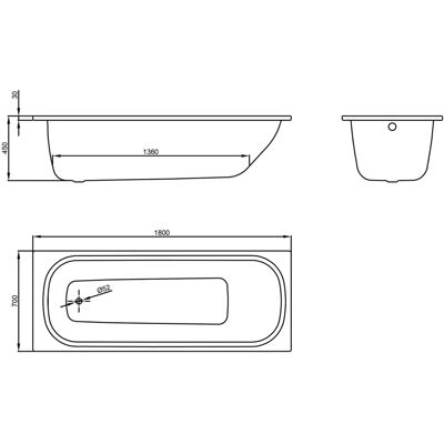 Bette Classic Bañera Rectangular - 1271-000 Bette Classic Bañera Rectangular - 1271-000
