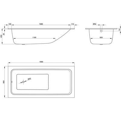 Bette Bañera Rectangular Blanca - 3324 Bette Bañera Rectangular Blanca - 3324